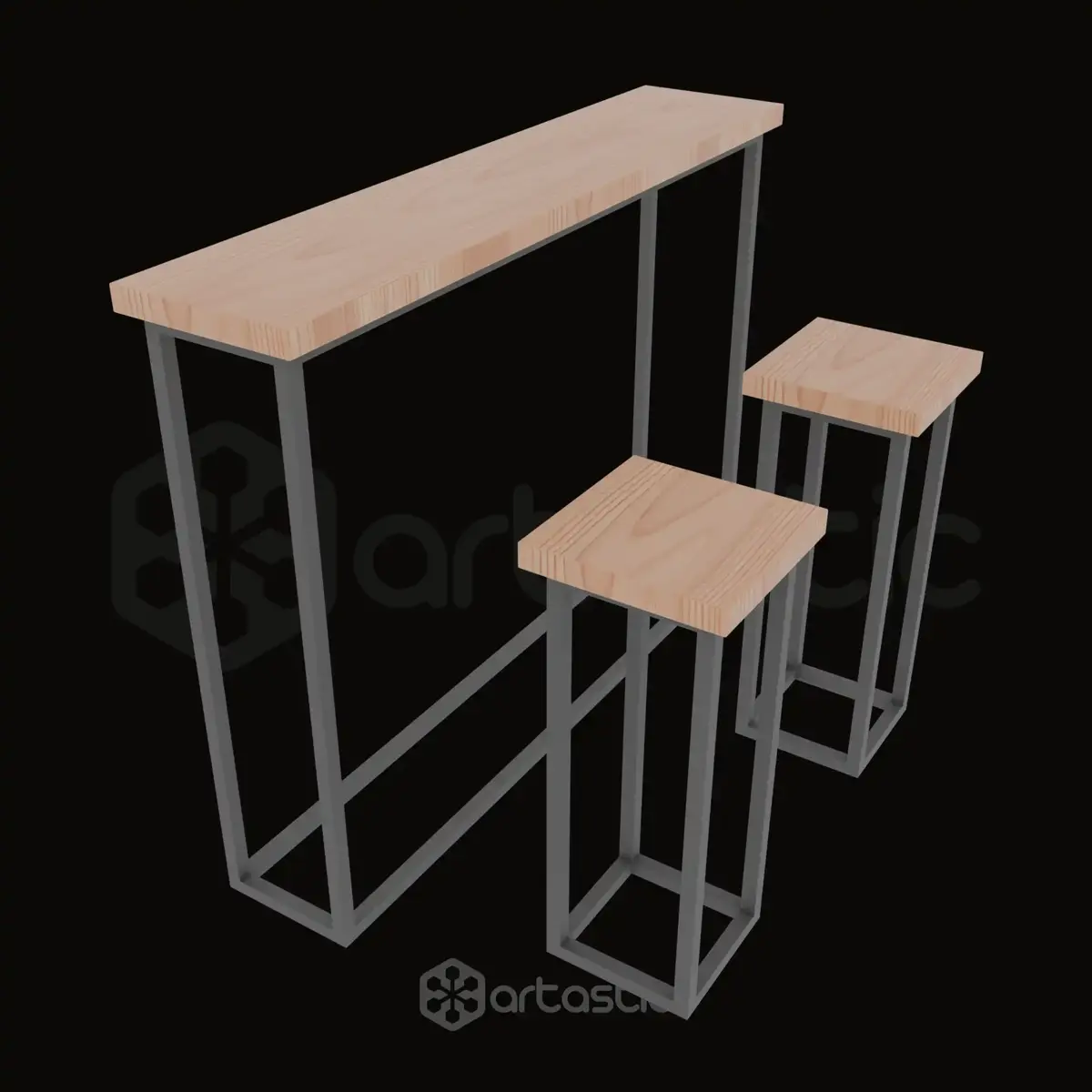 Cafe Shop Dining Table and Seating - Standard