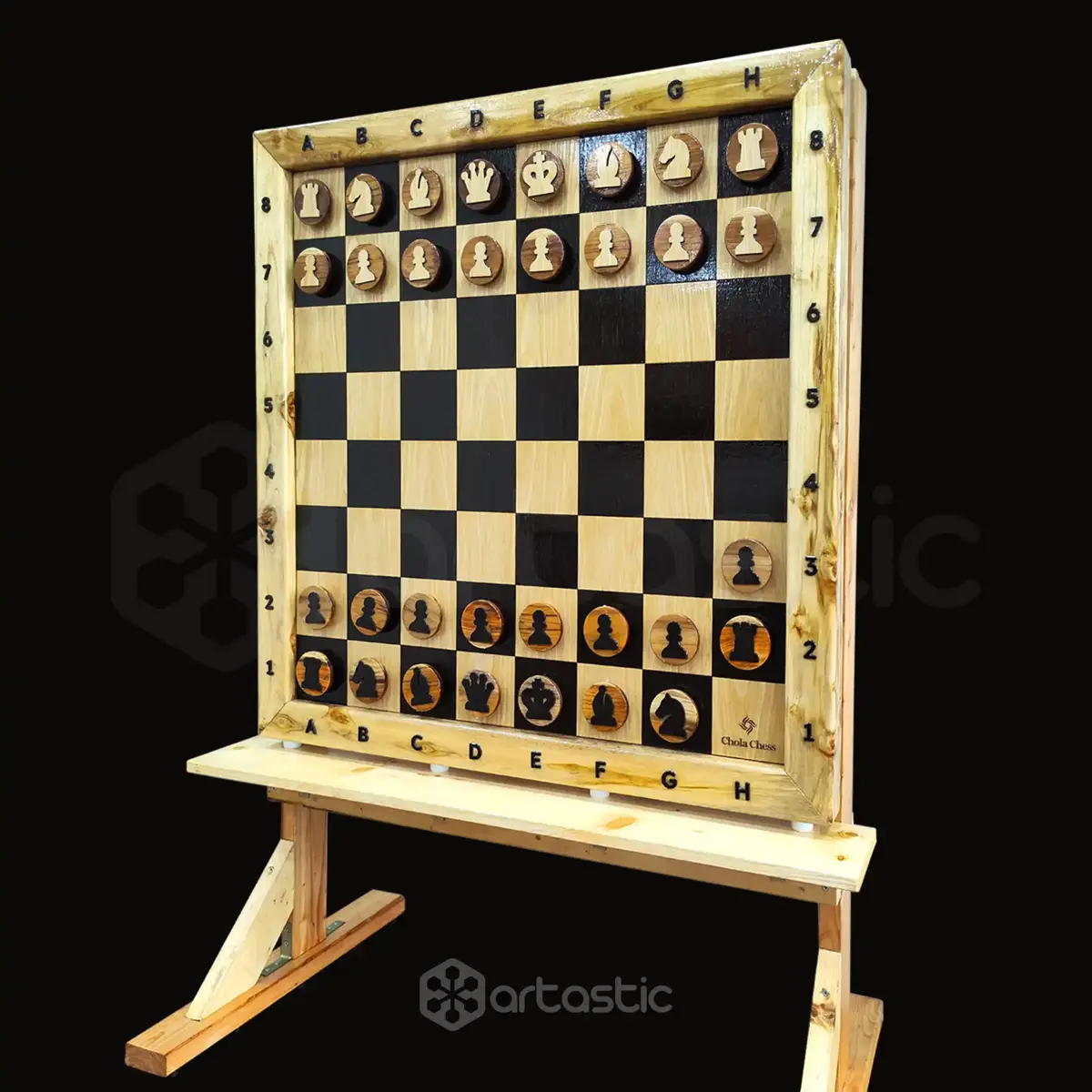 Demonstration Magnetic Chess Board - Wood