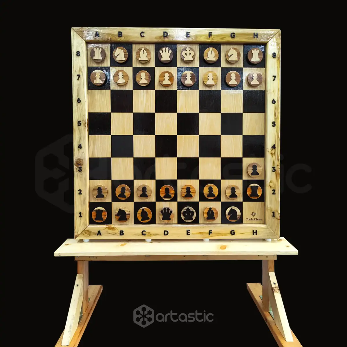 Demonstration Magnetic Chess Board - Wood 2