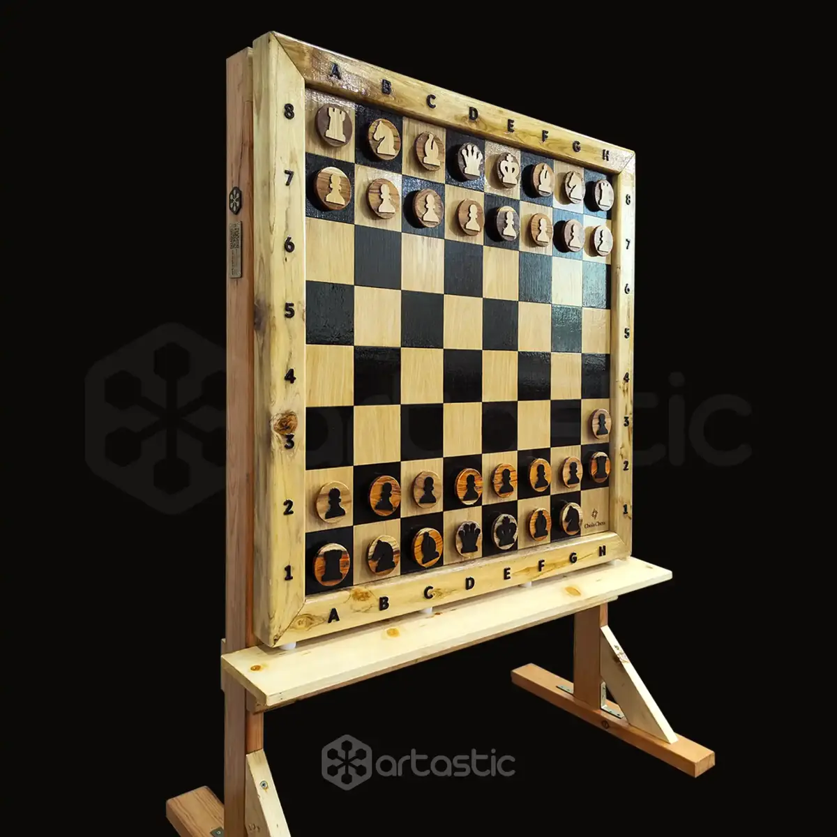 Demonstration Magnetic Chess Board - Wood 3