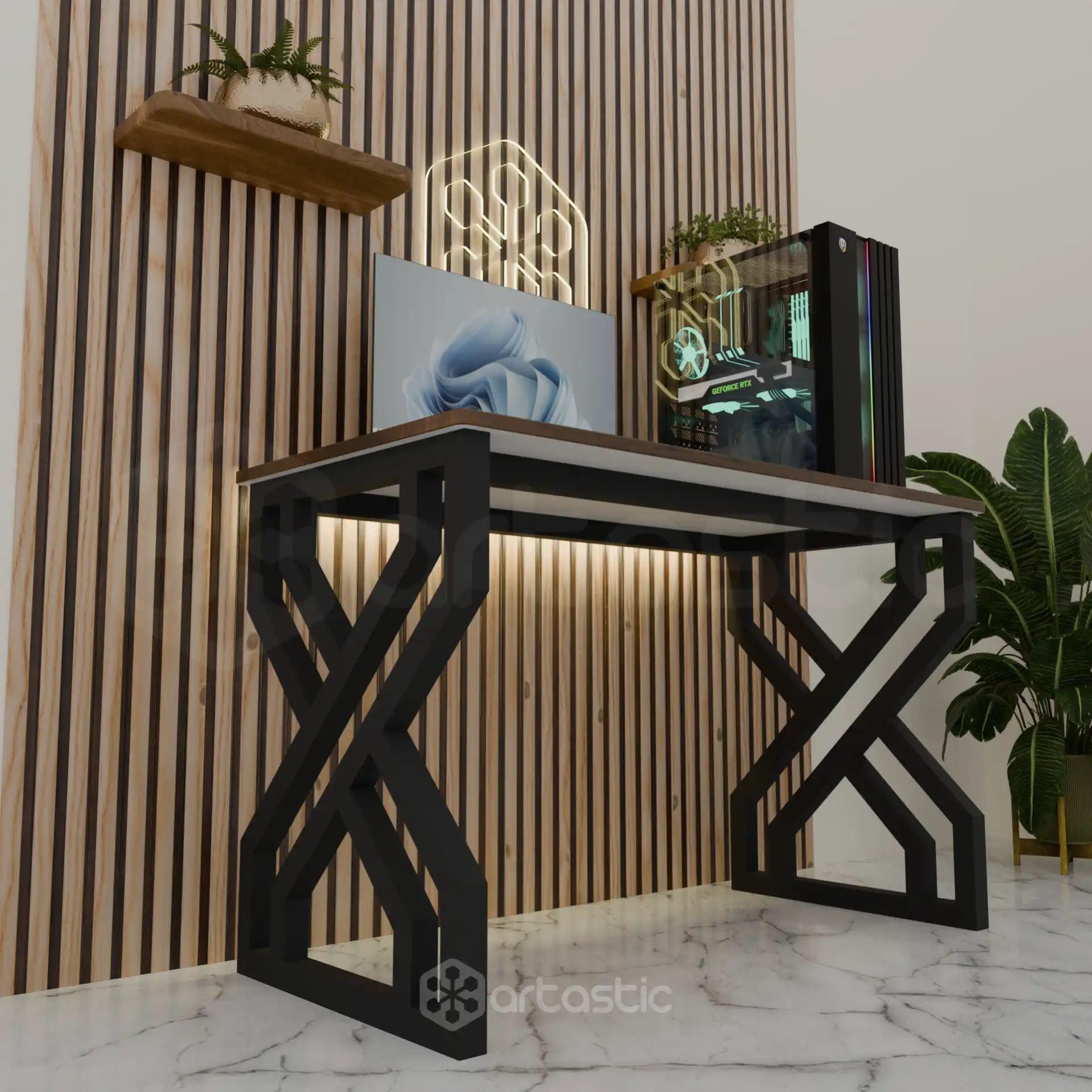 Custom Computer Tables detail - Artastic Chennai