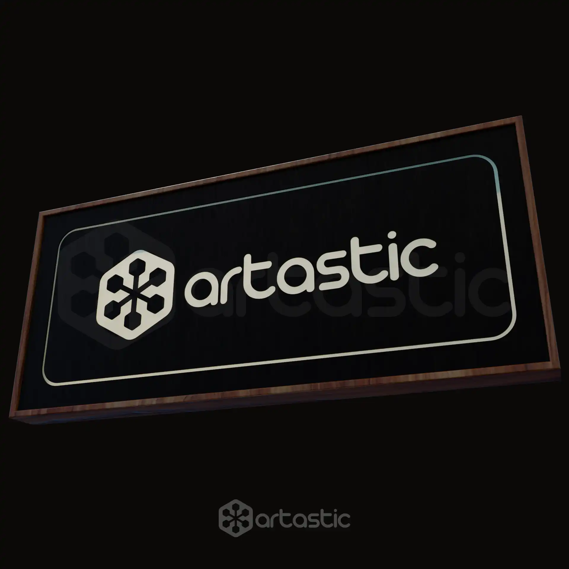 Signature Wood Logo Light Board view 2