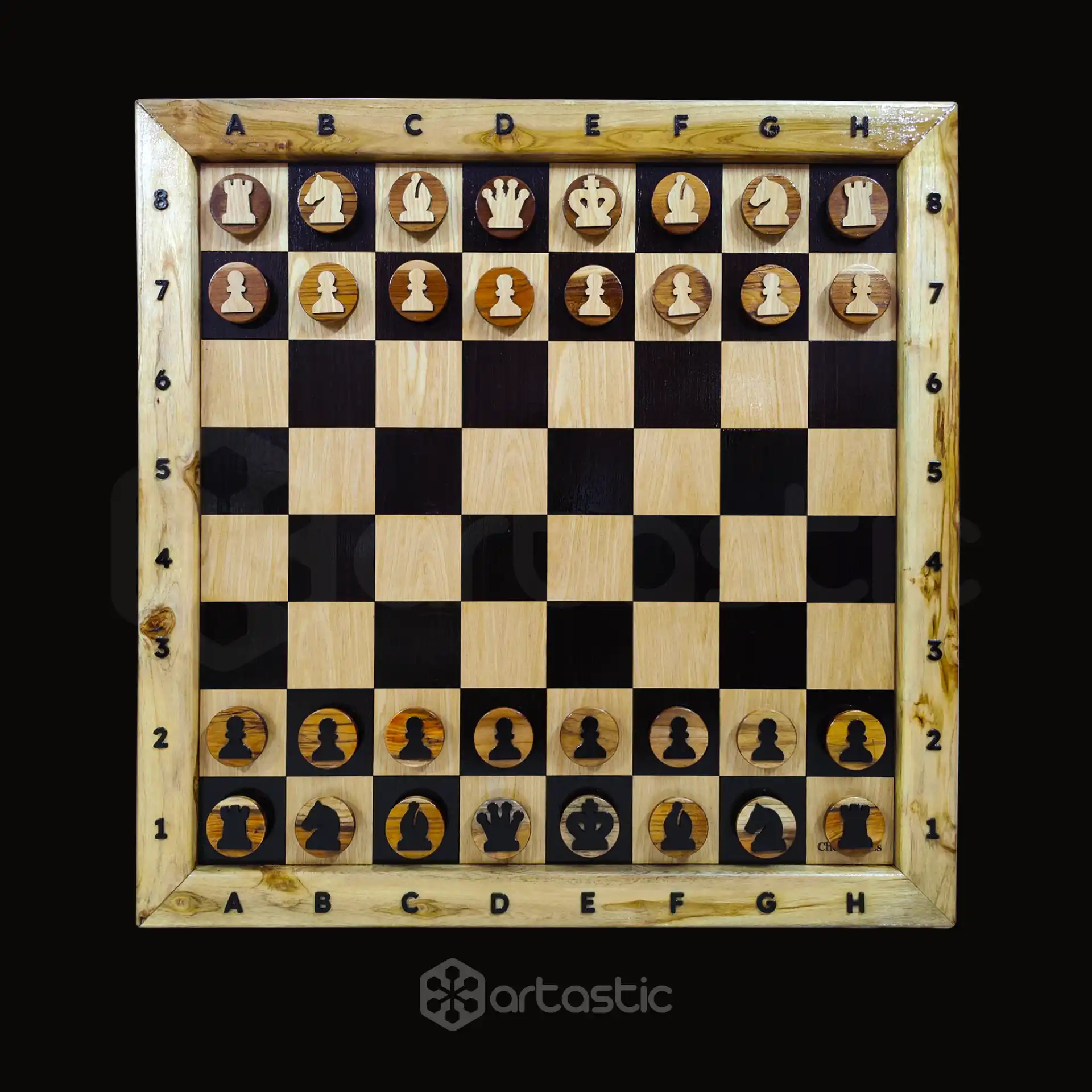 Demonstration Magnetic Chess Board - Wood hover