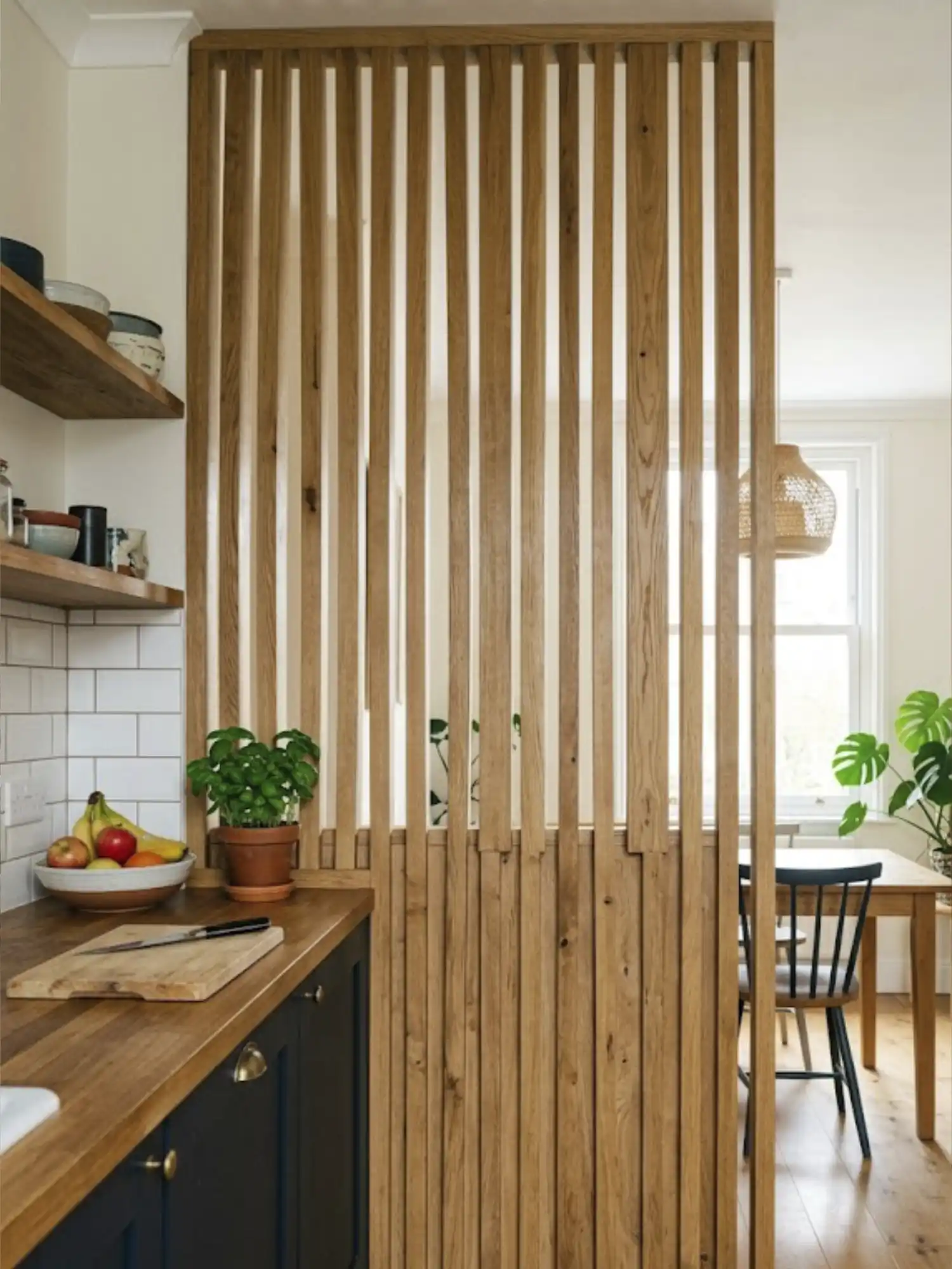 Wooden Partition Wall for Kitchen